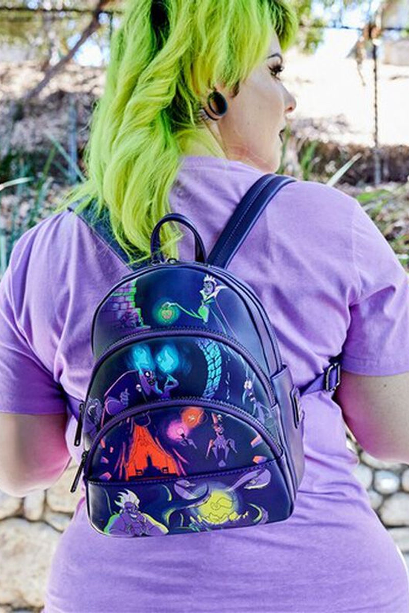 Loungefly+Disney+Maleficent+Dragon+with+GITD+Flames+Mini+Backpack+