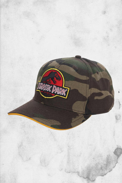 Jurassic Park Universal Pictures classic snapback baseball hat camo print