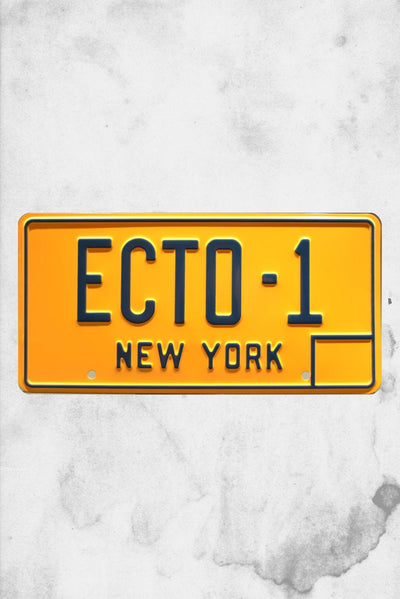 ecto-1 license plate ghostbusters original replica
