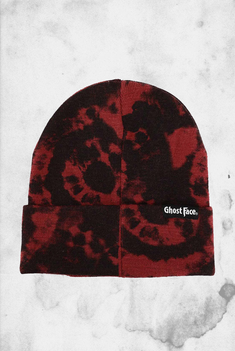 Ghost Face - Sublimated Patch Tie Dye Beanie