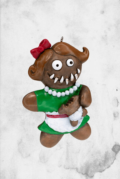 gingerbread zombie woman ornament