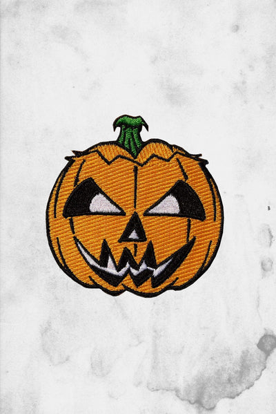 spooky halloween pumpkin iron-on patch kreepsville