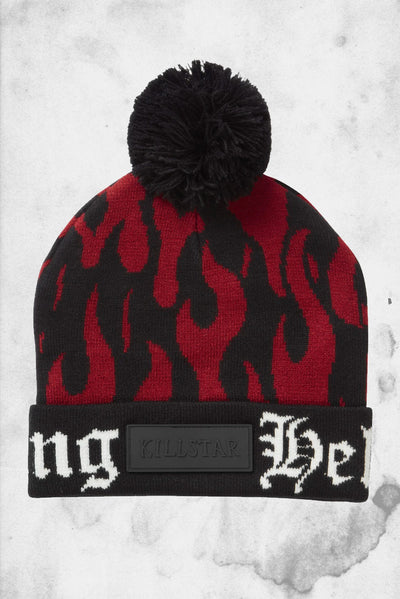 hell was boring flames beanie