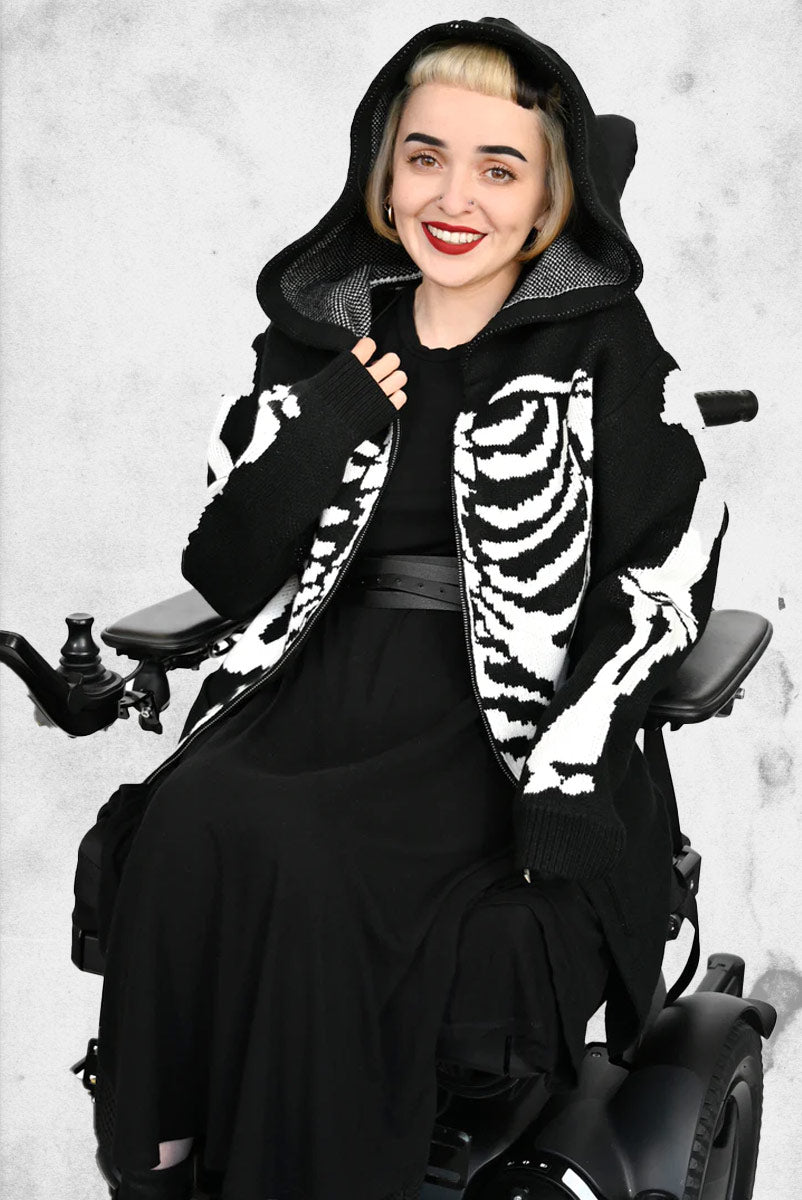 Skeleton Zip-Up Hoodie – Post Mortem Horror Bootique