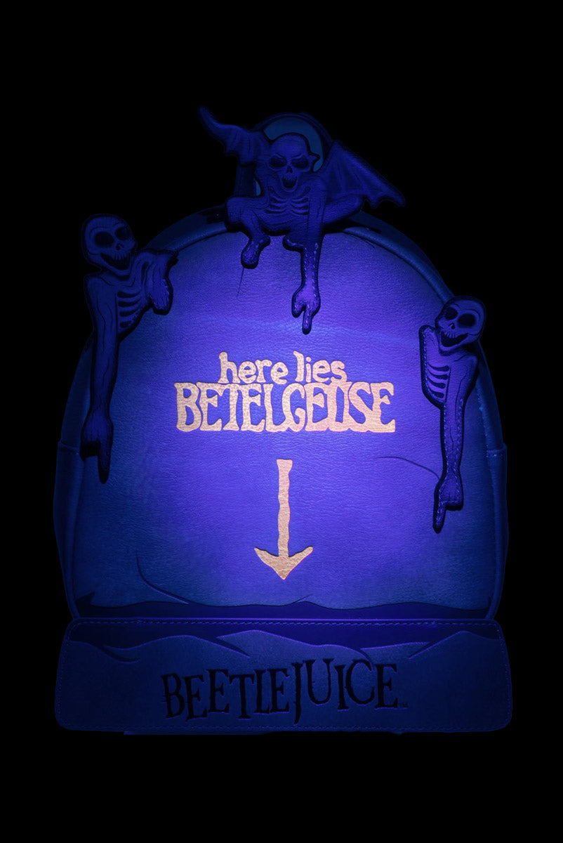 beetlejuice icons mini backpack Beetlejuice Tombstone Glow in the Dark Mini Backpack