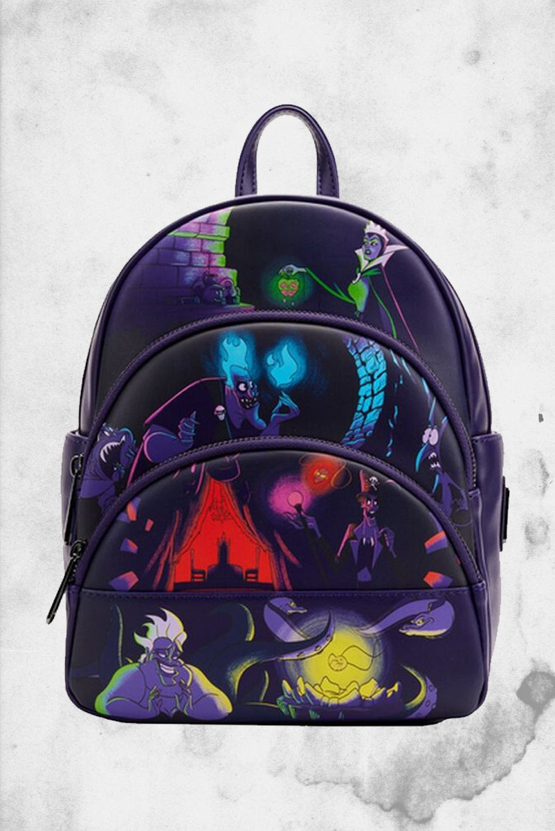 Loungefly Disney Backpack: Maleficent Dragon Lenticular and Glow in The  Dark Mini-Backpack,  Exclusive