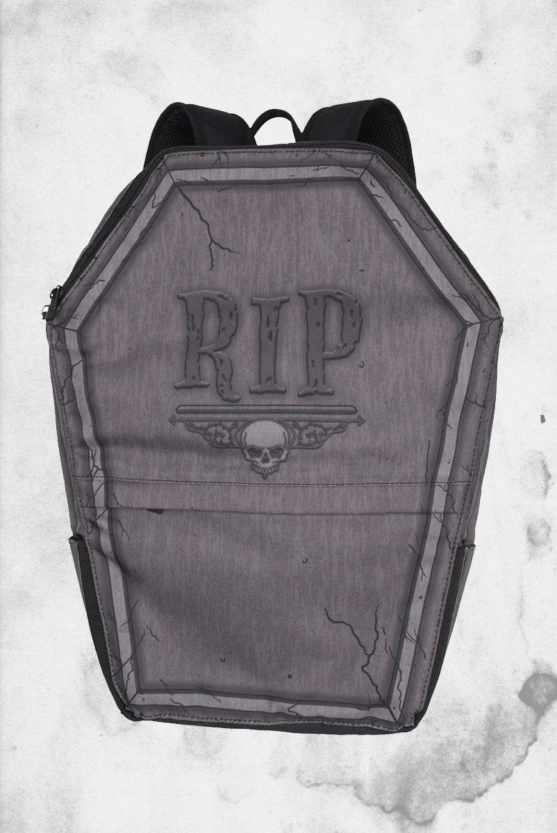 Tombstone Coffin Backpack – Post Mortem Horror Bootique display picture 2