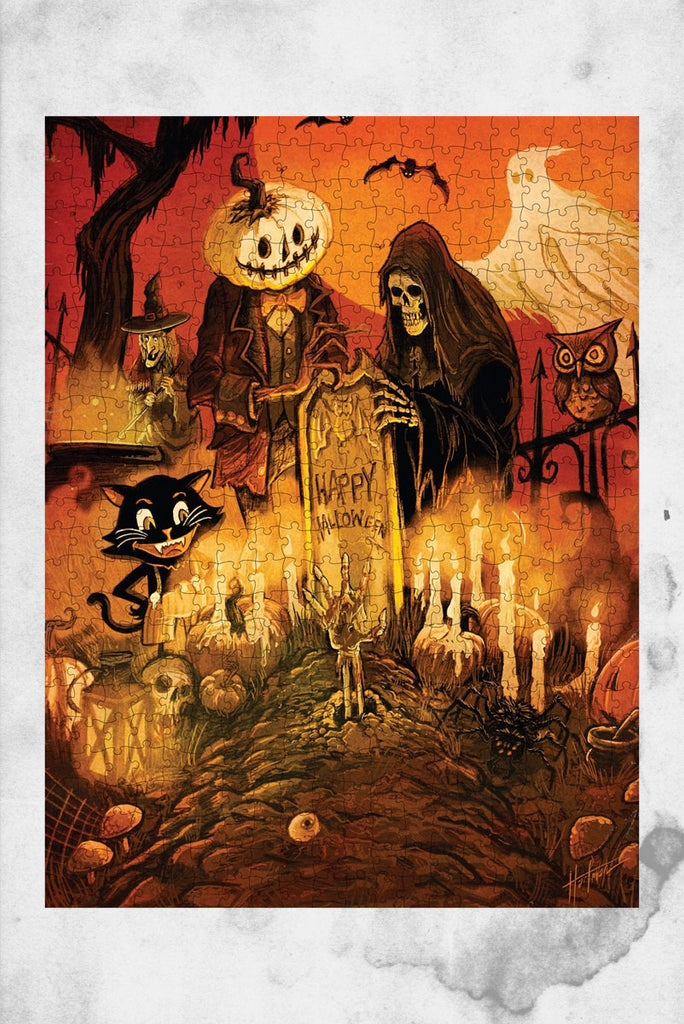 Halloween at the Cemetery - 500-Piece Puzzle – Post Mortem Horror