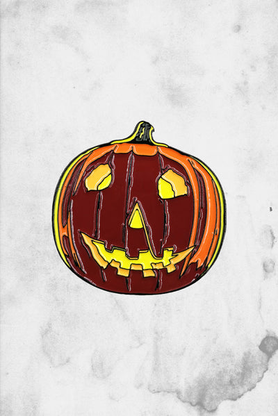 classic 1978 halloween pumpkin enamel pin michael myers