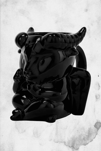 baphomet shaped coffee mug dark goth horror