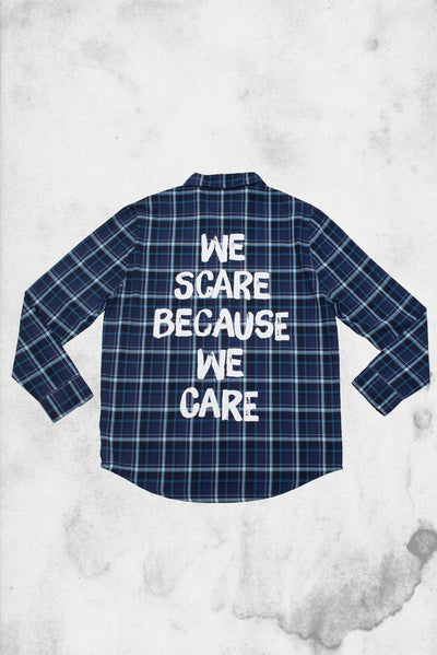 monsters inc we scare flannel shirt