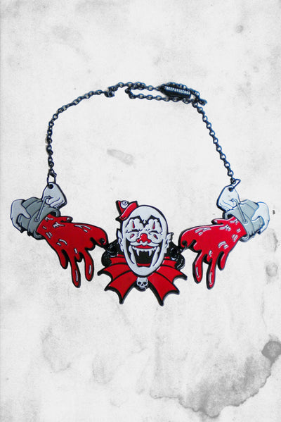 creepy clown halloween neckalce fashion