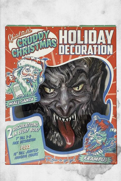 krampus creepy christmas wall decoration