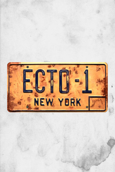 ecto 1 afterlife ghost busters licensed plate movie replica plate