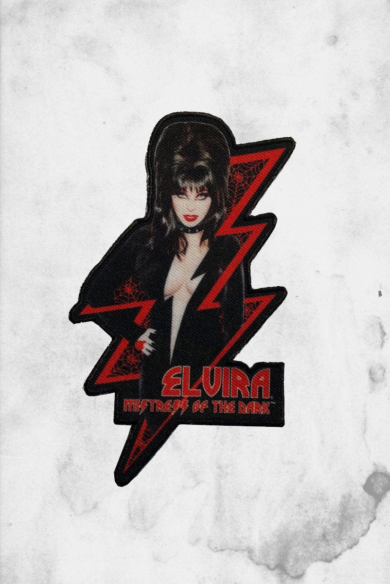 Elvira - Red Bolt Patch – Post Mortem Horror Bootique