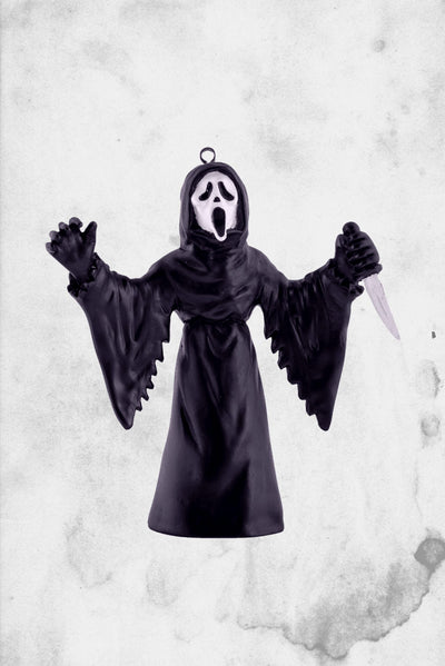 ghost face standing christmas ornament horror