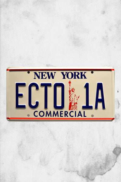 ghosbtsers ecto 1A movie prop plate