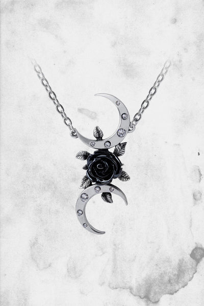 black moon necklace wica three goddess