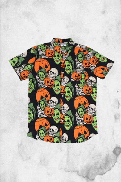 halloween michael myers button up