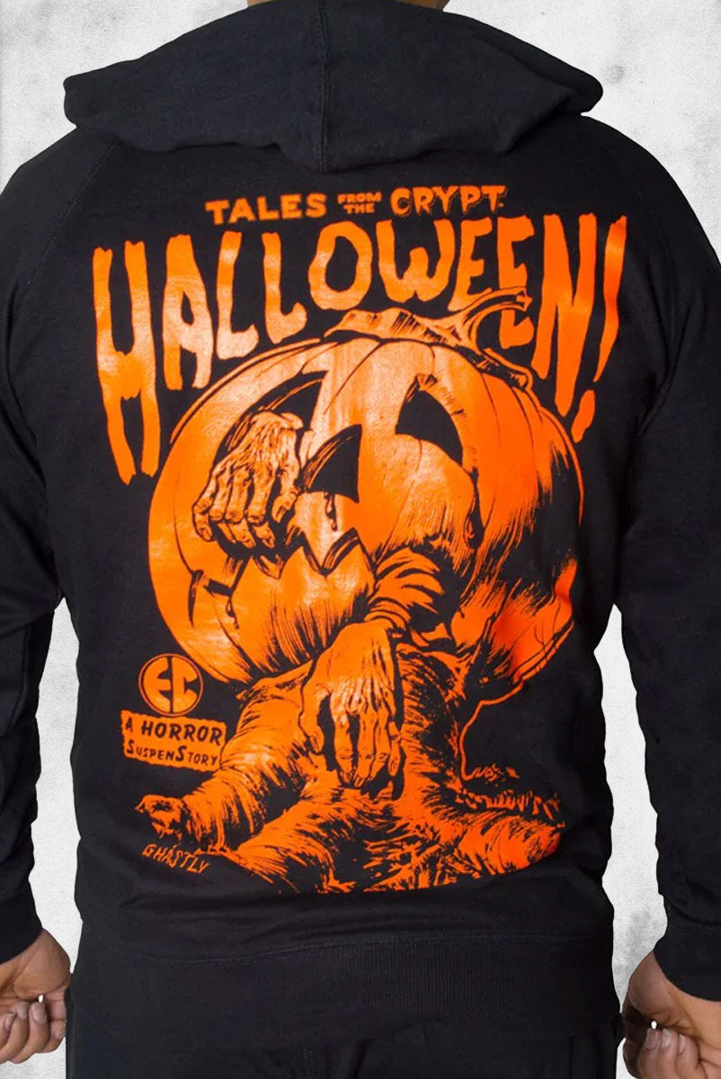 Tales from the Crypt Orange Pumpkin Halloween Hoodie