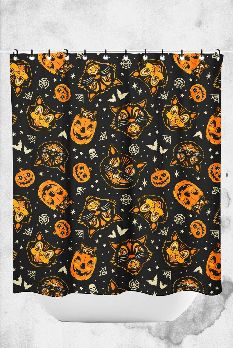 Classic Halloween Shower Curtain – Post Mortem Horror Bootique