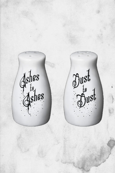 horror themed salt and pepper shakers goth