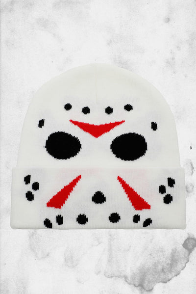 Offizieller Friday The 13th Gitarrengurt – Jason Voorhees Maske Design, Schwarz-rot-weiß, Verstellbar 73-137 Cm