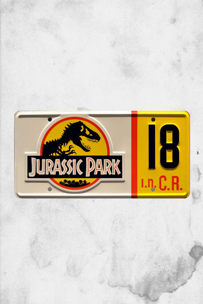 jurrasic park 1993 movie prop plate