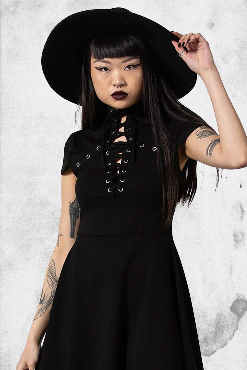 Tied Up Skater Dress – Post Mortem Horror Bootique