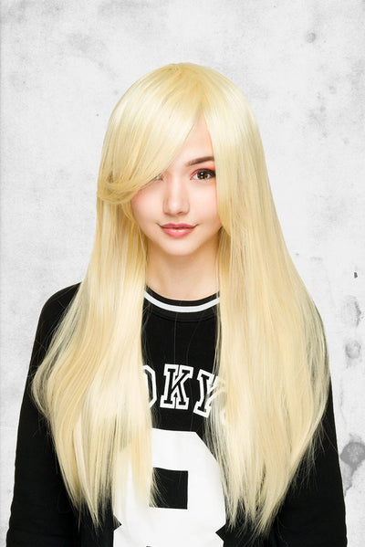 light blonde cosplay halloween wig