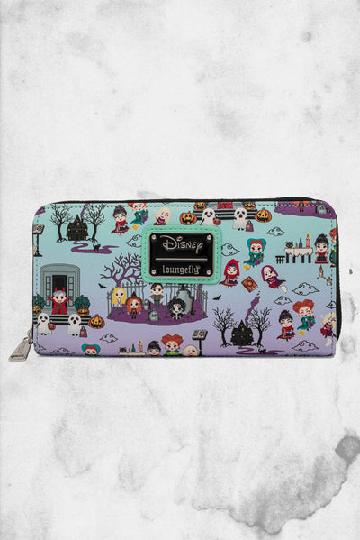loungefly hocus pocus all over print disney wallet