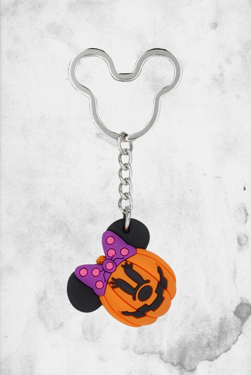 Minnie Mouse Face Leather Keychain