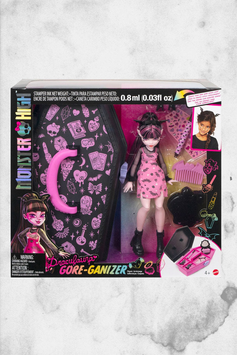 Monster High Playset, Draculaura Gore-ganizer, Beauty authentic Organizer and Doll IN HAND