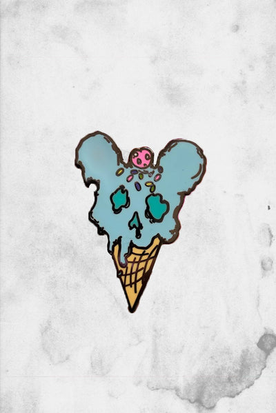 mouse ice cream cone disney fan art enamel pin
