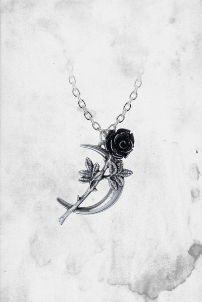 goth themed moon necklace new romance