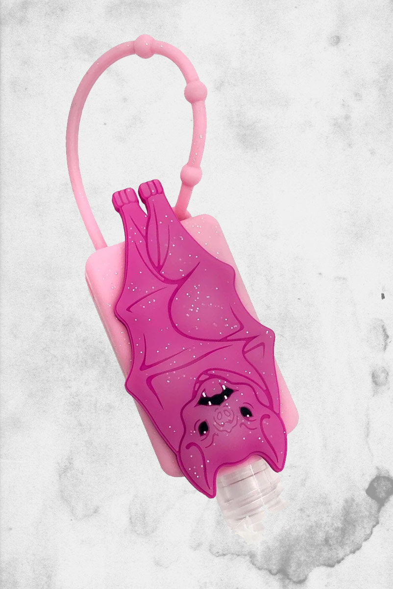 Pink Bat Hand Sanitizer Holder Post Mortem Horror Bootique