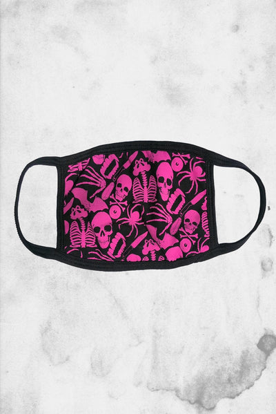 pink fabric face mask