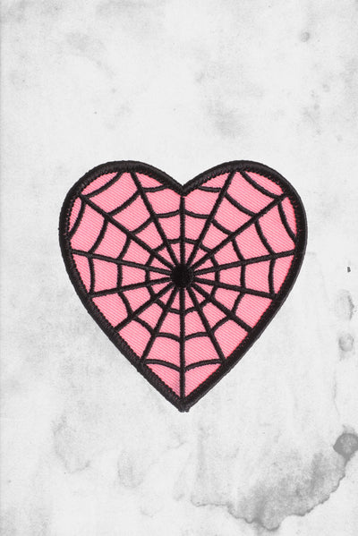 pink webbed heart patch
