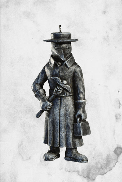 plague doctor christmas ornament