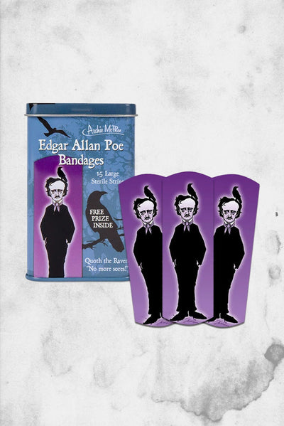 horror themed bandaids Edgar Allan Poe 
