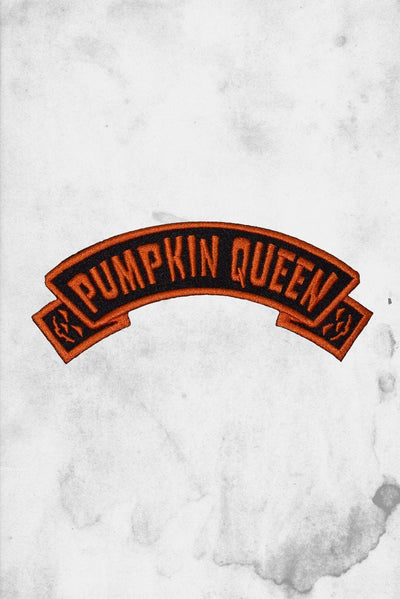 pumpkin queen halloween themed patch horror goth