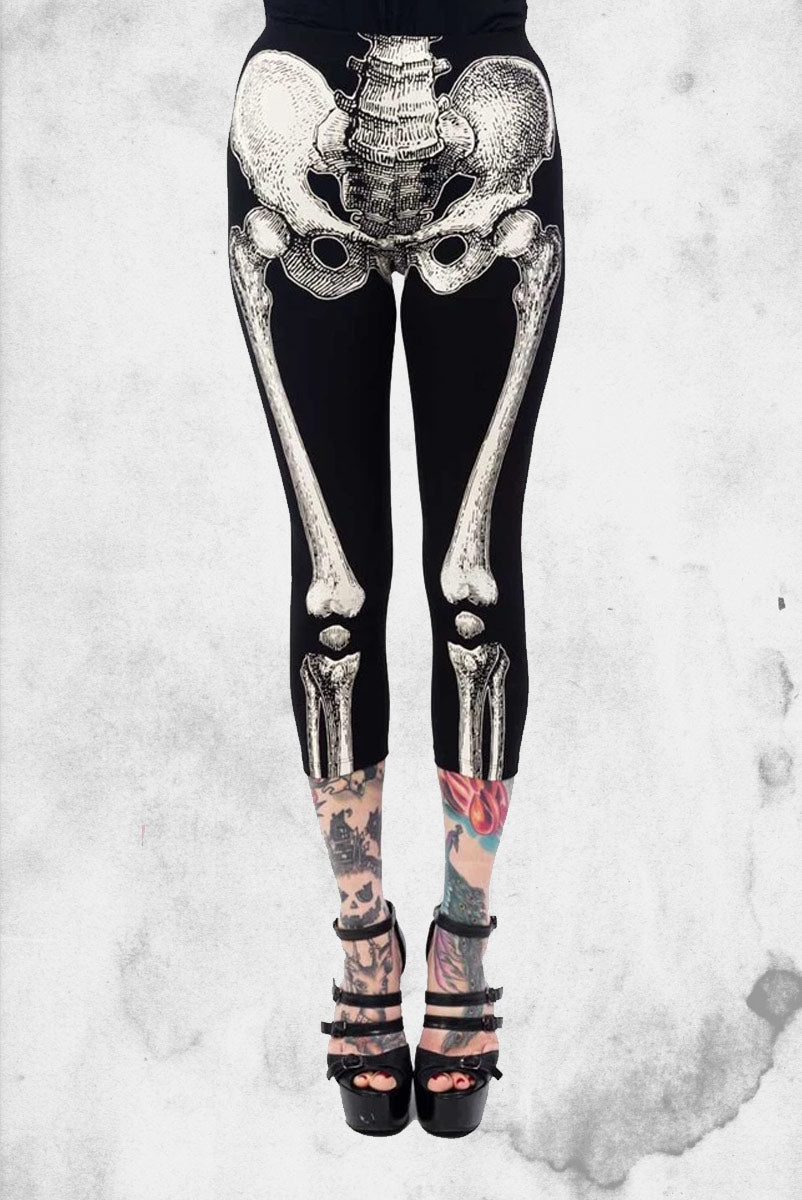 Skeleton Tights for Adults