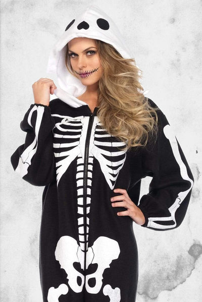 skeleton onesie halloween costume leg avenue 