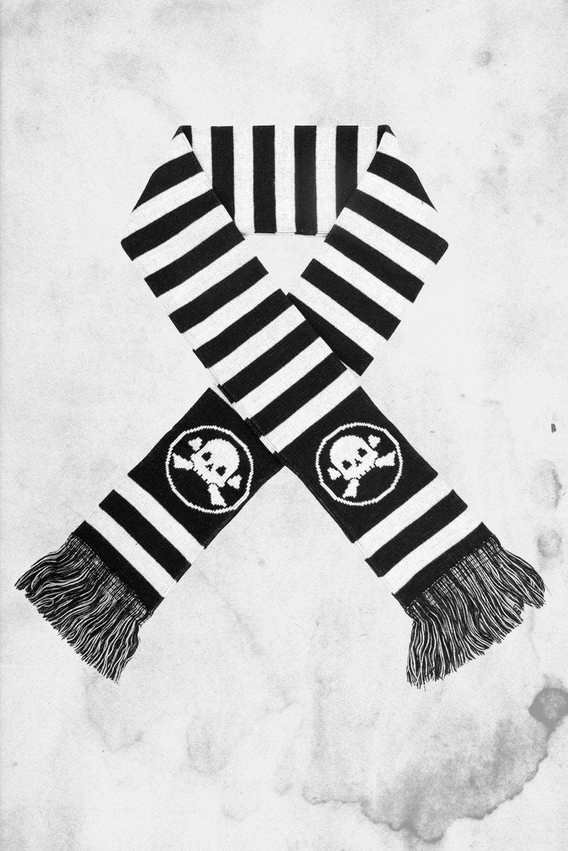 Skull N Bones Knit Scarf – Post Mortem Horror Bootique