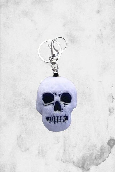 skull plush keychain