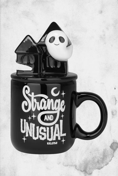killstar spooky mug ghost haunted house with lid