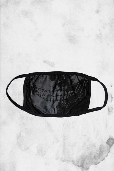 spooky skull themed COVID-19 fabric face mask