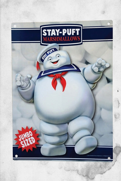 staypuft-ghostbusters metal sign artwork stay puft marshmallow man