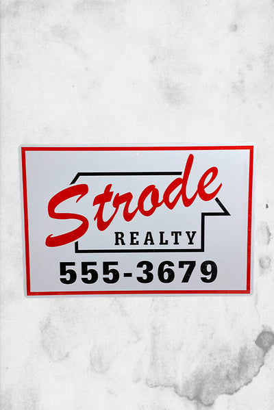 strode realty sign metal halloween michael myers movie
