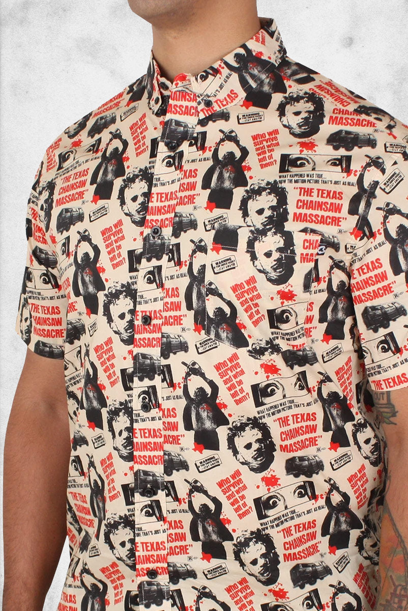 leatherface dress shirt Catalina Island Replica Shirt, 2003 Texas Chainsaw Massacre Shirt, Leatherface  Shirt